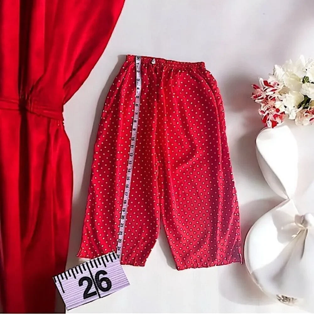 Girl’s Matching Cari Set l Red & White Polka Dots l Sleeveless l 8 l EUC